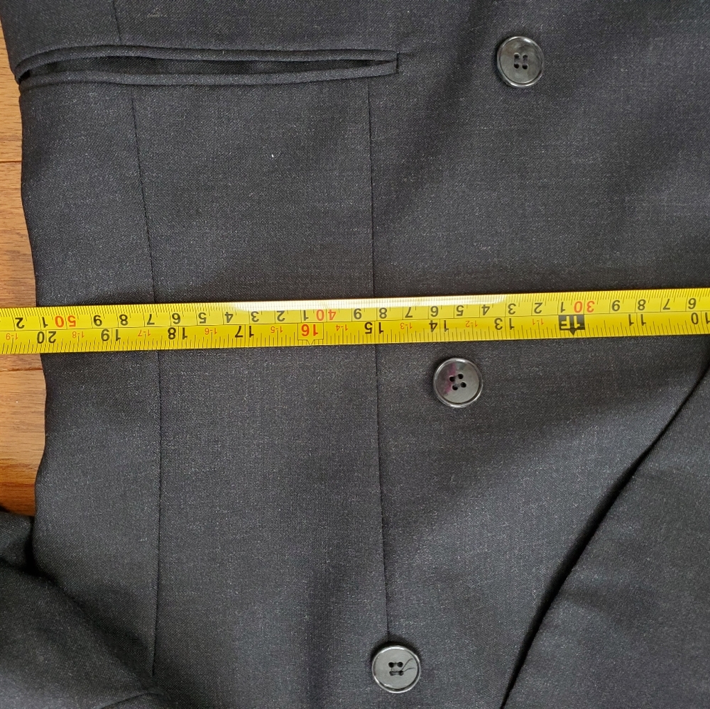 (Men) Rian Rucci - Sz 38 Dark Gray Wool Suit - Picture 10 of 16
